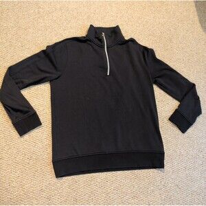 Banana Republic Polartec Fleece Pullover Shirt Mens Large Black 1/4 Zip